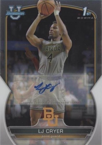 2022-23 Bowman University Chrome - LJ Cryer #87