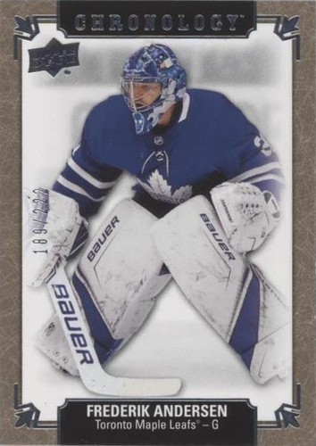 2019-20 Upper Deck Chronology - Frederik Andersen #152