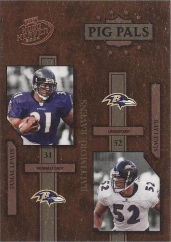 2004 Playoff Hogg Heaven Jamal Lewis Ray Lewis #PP-3