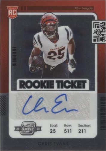 2021 Contenders Optic Blue Rookie Ticket Auto /99 #184 Chris