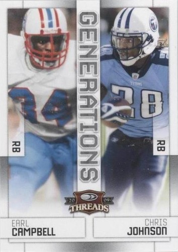 2009 Donruss Threads Chris Johnson Earl Campbell #3