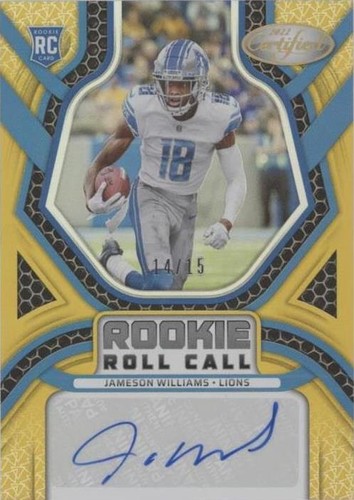 Jameson Williams 2022 Panini Spectra Hyper RPA RC Rookie