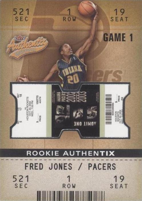 Fleer Authentix 2002-03 - Fred Jones #130