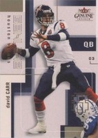 2003 Fleer Genuine Insider David Carr #71