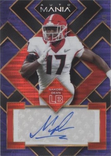2022 Wild Card Auto Mania Nakobe Dean #AM-SQ30