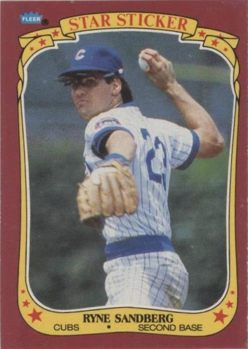 1986 Fleer Star Stickers - Ryne Sandberg #106