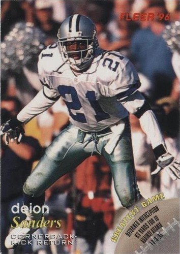 1996 Fleer Shell FACT Deion Sanders #72