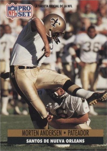 1991 Pro Set Spanish Morten Andersen #154