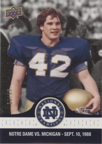 2017 Upper Deck Notre Dame 1988 Championship Mike Stonebreaker #7