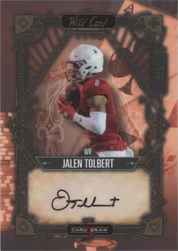 2022 Wild Card 5 Card Draw Jalen Tolbert #5CDV-75