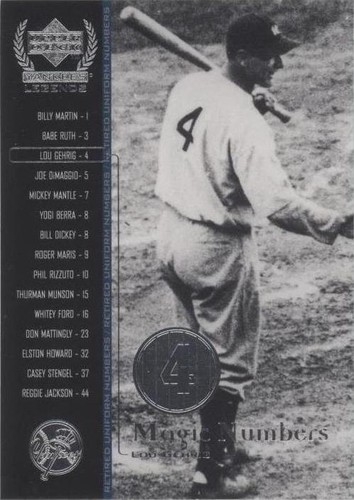 LOU GEHRIG, Yankees 100th Birthday card | Amyotrophic Lateral