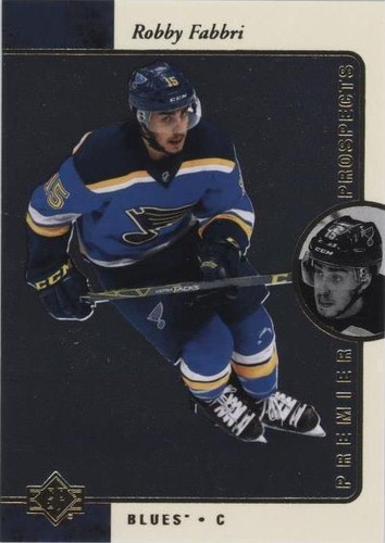 2015-16 SPx Rookie Auto Jersey /499 Robby Fabbri #159 Rookie