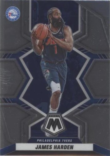 James Harden 2021-22 Panini Mosaic Red and Yellow Fusion /88
