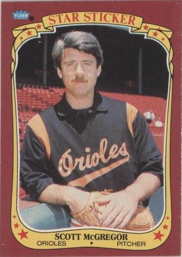 1986 Fleer Star Stickers - Scott McGregor #75
