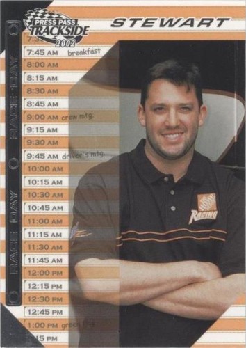 2002 Press Pass Trackside - Tony Stewart #58
