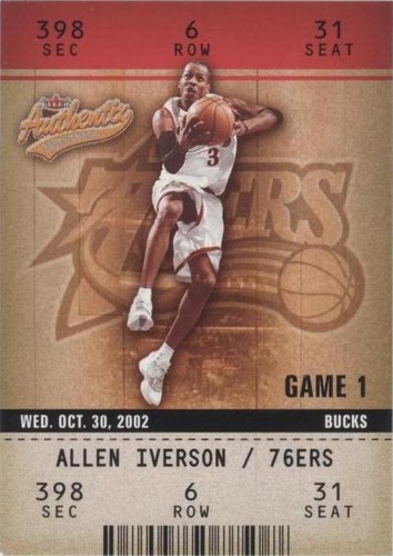 2002-03 Fleer Authentix - Allen Iverson #56