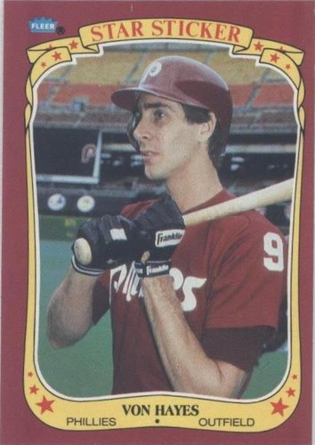 1986 Fleer Star Stickers - Von Hayes #52