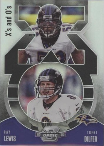 2020 Panini Contenders Optic Ray Lewis Trent Dilfer #XO3