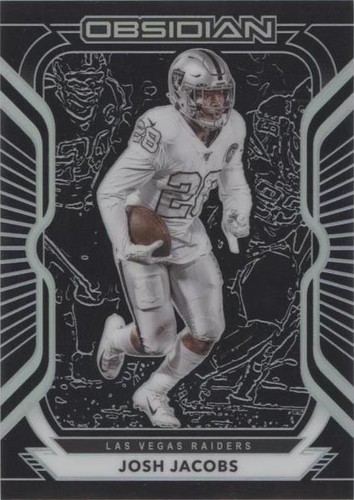 2024 PANINI OBSIDIAN #TSJJS JOSH JACOBS TRIFECTA SWATCHES-GOLD PSA