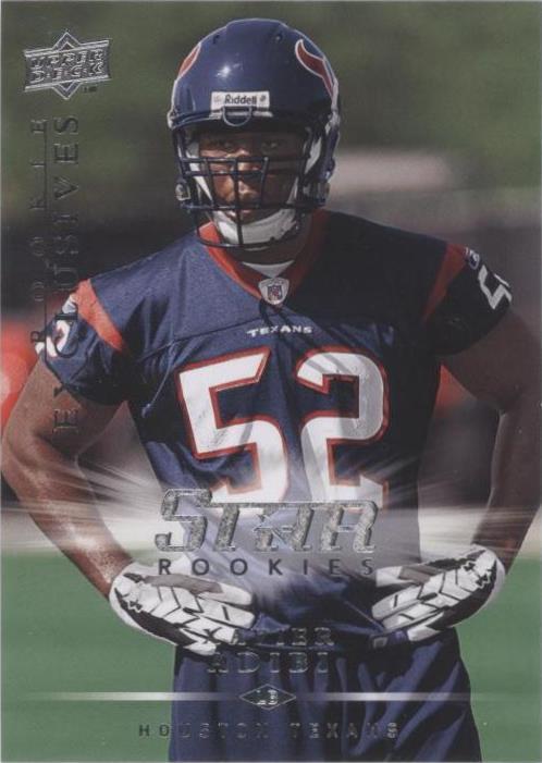 2008 Upper Deck Rookie Exclusives Xavier Adibi #RE50