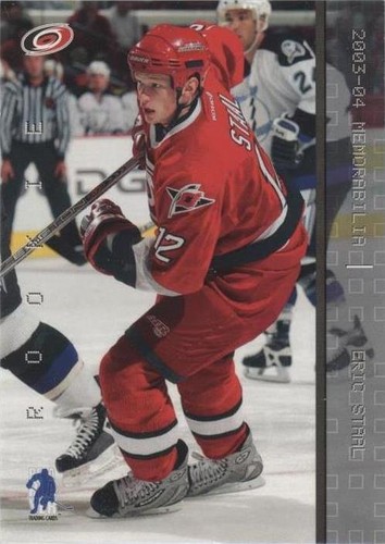 2003-04 In the Game Be A Player Memorabilia - Eric Staal #176