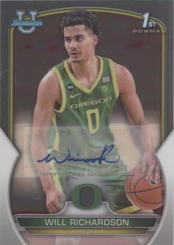 2022-23 Bowman University Chrome - Will Richardson #31