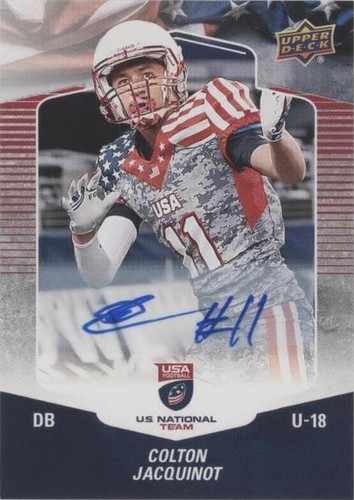 2018 Upper Deck USA Football Colton Jacquinot #13