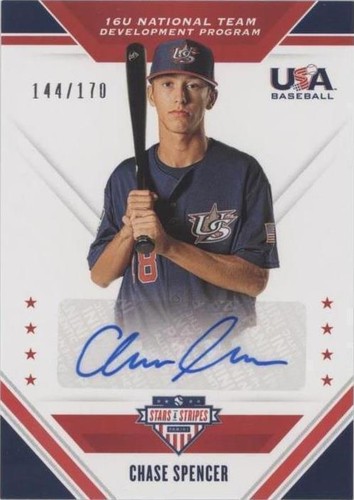 2020 Panini USA Baseball Stars & Stripes - Chase Spencer #16U-CS