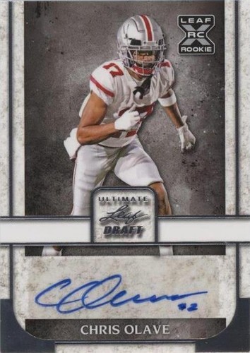 2022 Leaf Ultimate Draft Chris Olave #BA-CO2