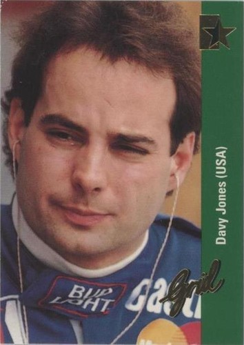 1992 Grid Motorcard Formula 1 - Davy Jones #160
