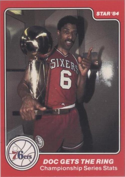 1983-84 Estrella Philadelphia 76ers 1982-83 Campeones del Mundo de la NBA - Julius Erving #22