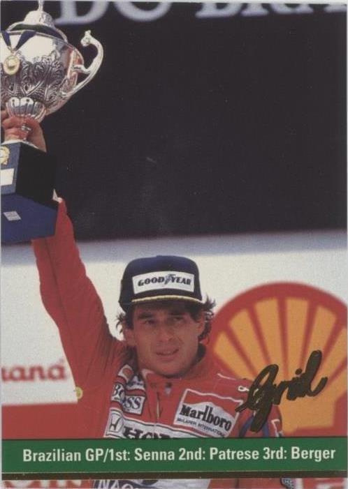 1992 Grid Motorcard Formula 1 - Ayrton Senna #101