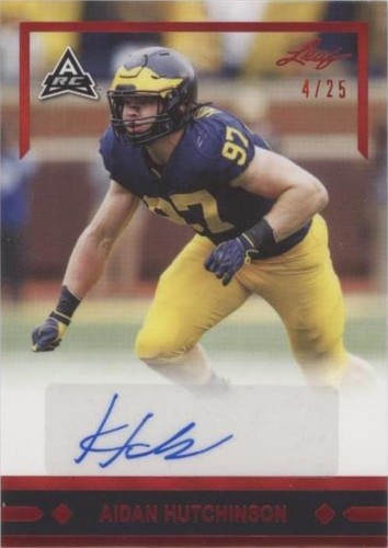 2021 Leaf Memories Aidan Hutchinson #GLR-AH1