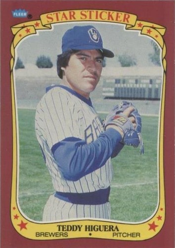 1986 Fleer Star Stickers - Teddy Higuera #59