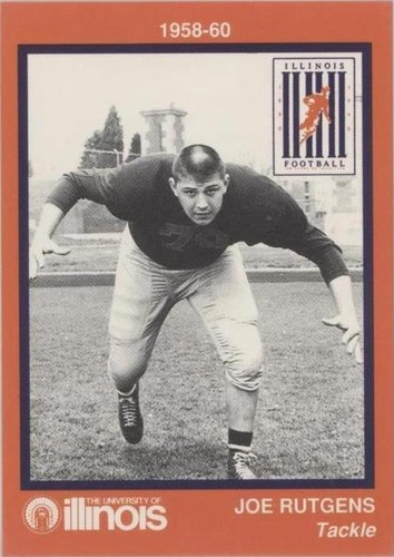 1990 University of Illinois Fighting Illinini 100 Years of Tradition Team Issue Joe Rutgens #24