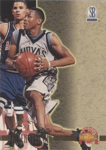 1996-97 Score Board Autographed Basketball - Allen Iverson #1