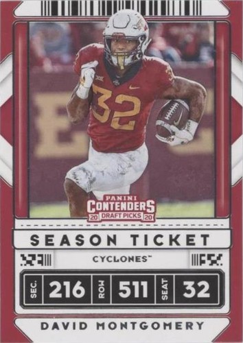 2020 Panini Contenders Draft Picks David Montgomery #26