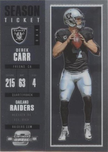 2017 Panini Contenders Optic Derek Carr #65