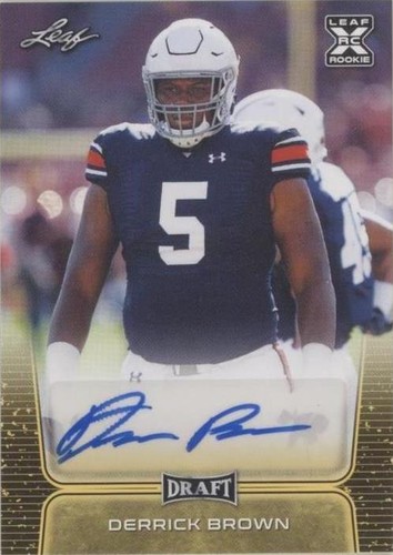 2020 Leaf Draft Derrick Brown #BA-DB2