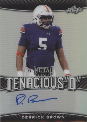 2019 Leaf Metal Draft Derrick Brown #TD-DB2