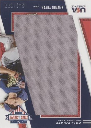 2019 Panini USA Baseball Stars & Stripes - Kenyon Yovan #J-KY