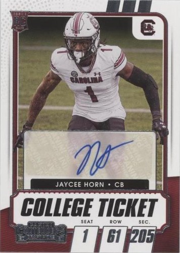 2021 Panini Contenders Draft Picks Jaycee Horn #212