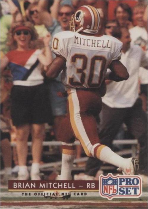 1992 Pro Set Brian Mitchell #84
