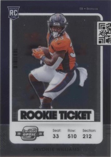 2021 Panini Contenders Optic Javonte Williams #72