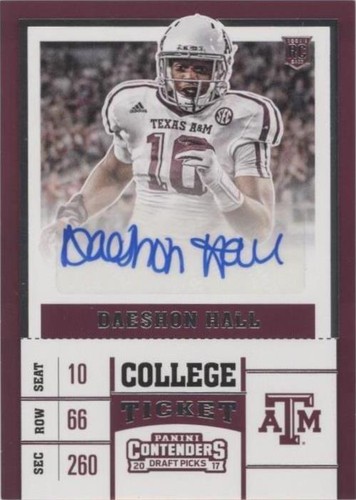 2017 Panini Contenders Draft Picks Daeshon Hall #246