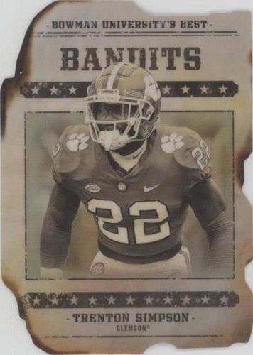 2022-23 Bowman's Best University Trenton Simpson #GB-20