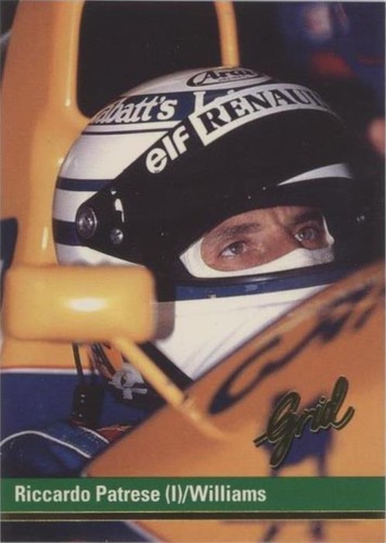 1992 Grid Motorcard Formula 1 - Riccardo Patrese #72