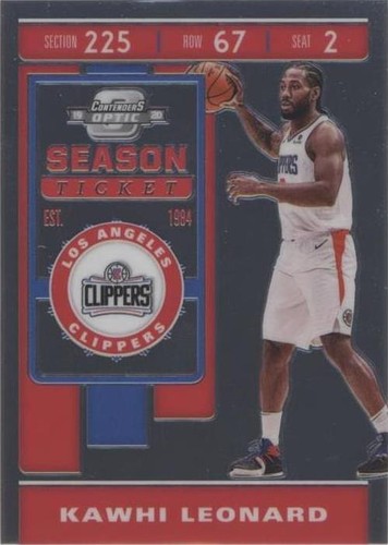 Kawhi Leonard Clippers 2019-20 Optic #30 Fanatics Silver