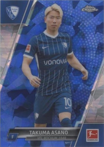 2021-22 Topps Chrome Bundesliga Sapphire Edition Takuma Asano #25