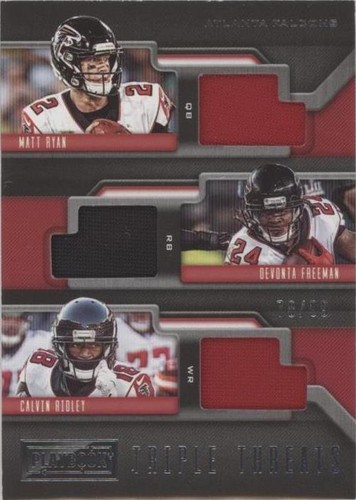2019 Panini Playbook Calvin Ridley Devonta Freeman Matt Ryan #TT-AF